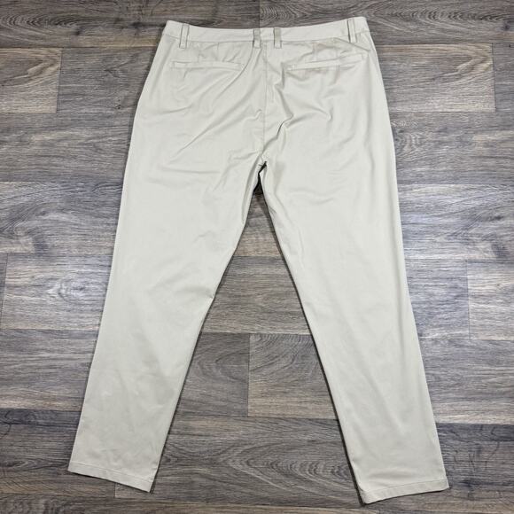 Rhone Pants Mens 38 Communter Tan Performance Stretch Slim - Picture 10 of 13